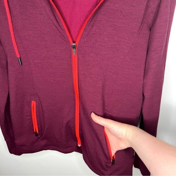 Under Armour Crimson Coral Full Zip Up Hooded Sweatshirt Athletic Jacket Small - Picture 6 of 15